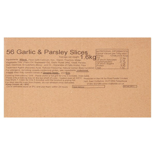 56 Garlic & Parsley Slices 1.6kg