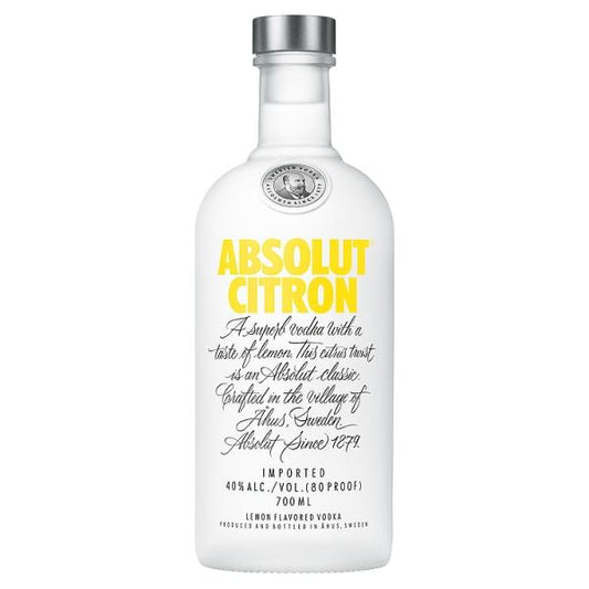 Absolut Citron Lemon Flavoured Vodka 70cl