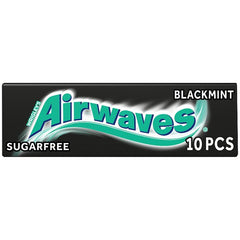 Airwaves Black Mint Flavour Sugarfree Chewing Gum 10 Pieces