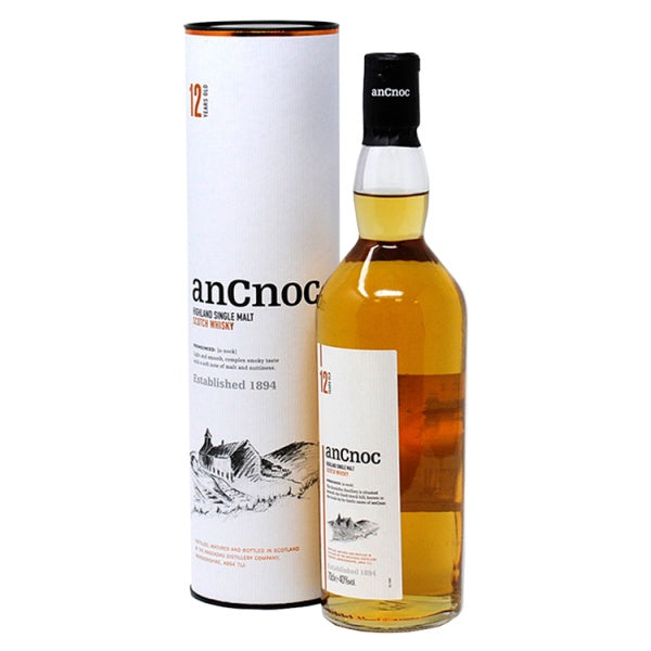 AnCnoc 12 Years Old Highland Single Malt Scotch Whisky 70cl