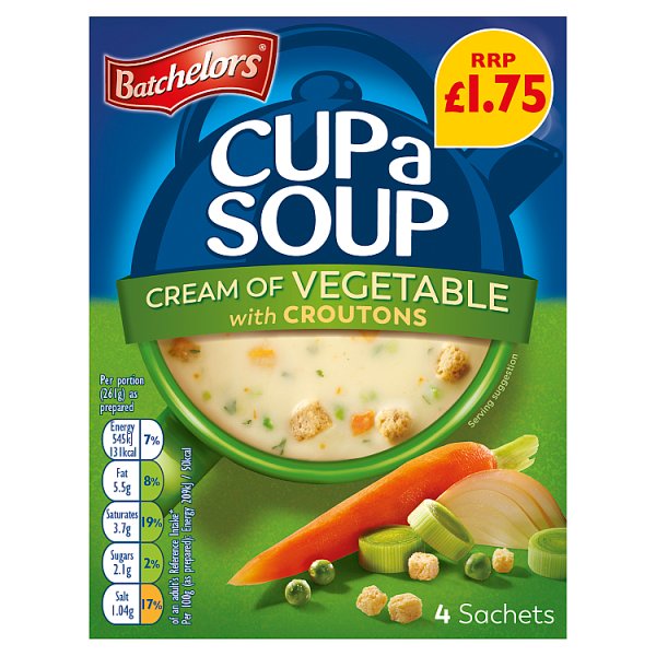 Batchelors Cup a Soup Cream of Vegetable 122g