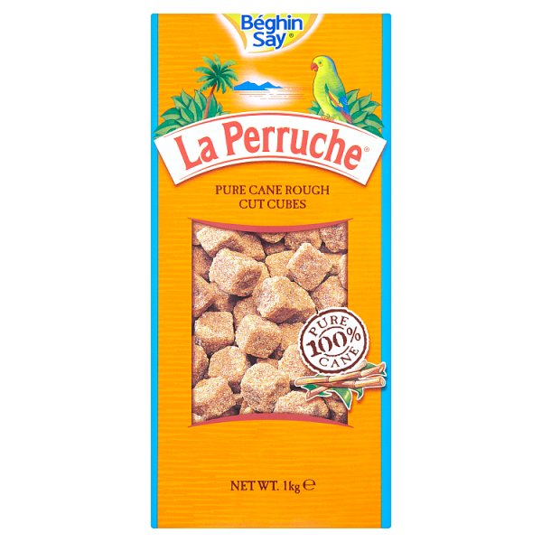 Béghin Say La Perruche Pure Cane Rough Cut Cubes 1kg SUBR1K