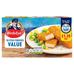 Birds Eye 10 Fish Fingers Value 250g