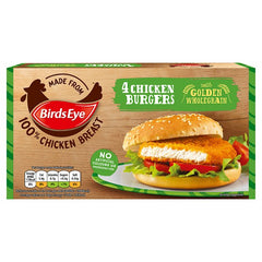 Birds Eye 4 Chicken Burgers with Golden Wholegrain 200g