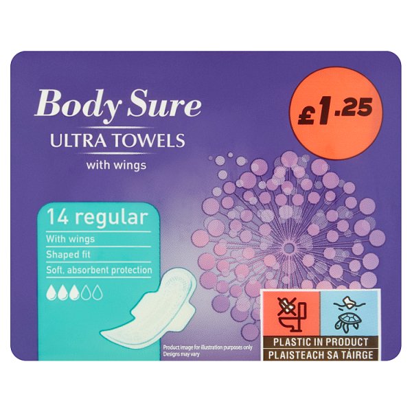 Body Sure 14 Regular Ultra Towels with Wings