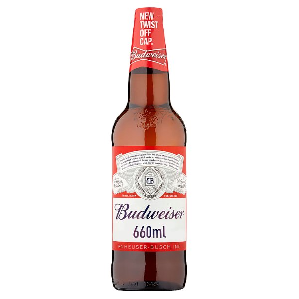 Budweiser Lager Beer Bottles 660ml