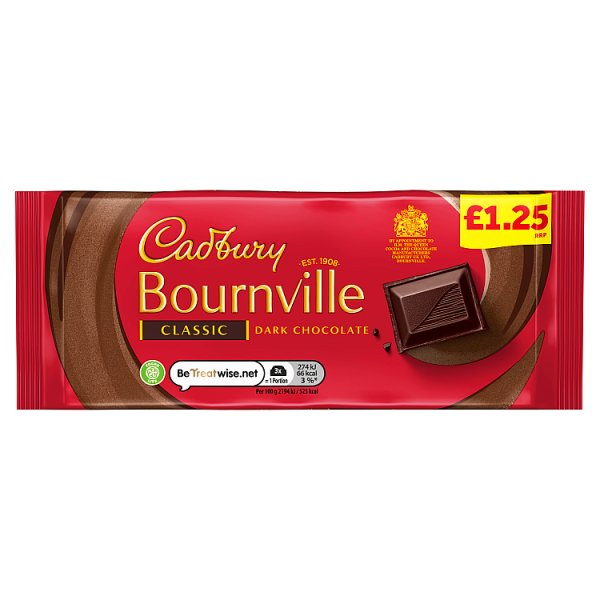 Cadbury Bournville Classic Dark Chocolate 100g