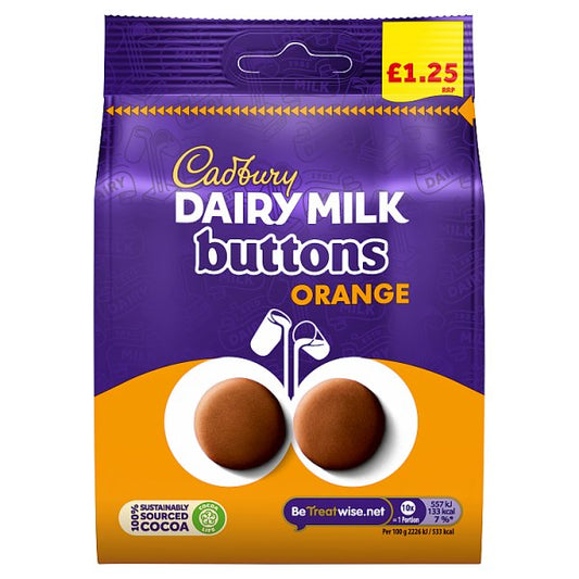 Cadbury Dairy Milk Buttons Orange 95g