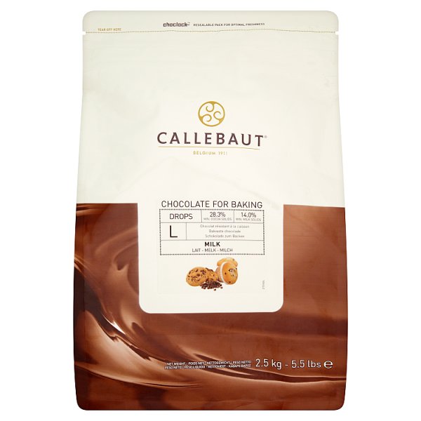 Callebaut Chocolate Drops for Baking Milk 2.5kg