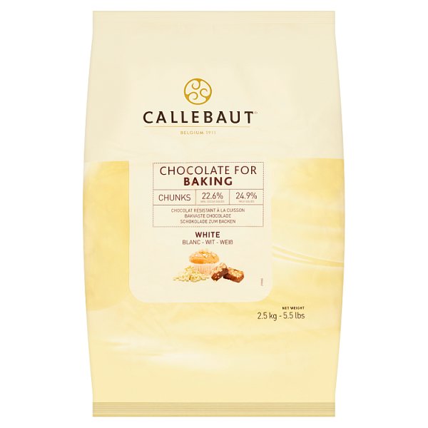 Callebaut Chocolate for Baking Chunks White 2.5kg