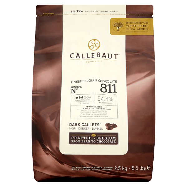 Callebaut Finest Belgian Chocolate Dark Callets 2.5kg