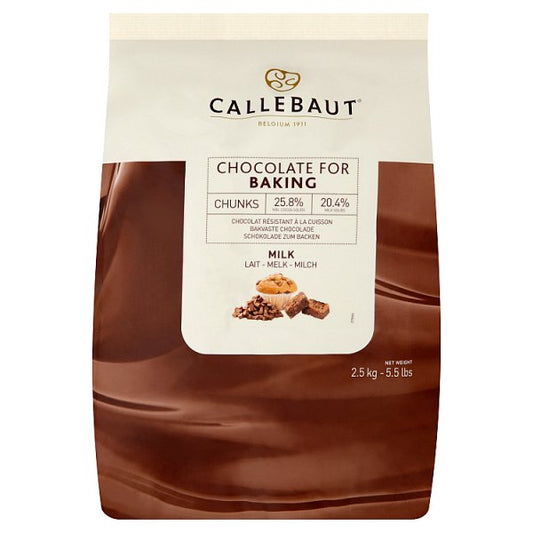 Callebaut Milk Chocolate Baking Chunks 2.5kg