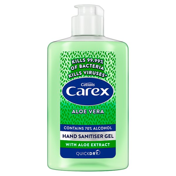 Carex Antibacterial Hand Sanitiser Gel Aloe Vera 300ml