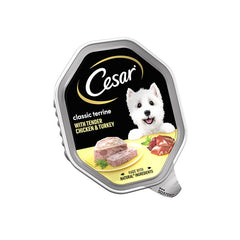 Cesar Classic Terrine Dog Food Tray Chicken & Turkey in Loaf 150g