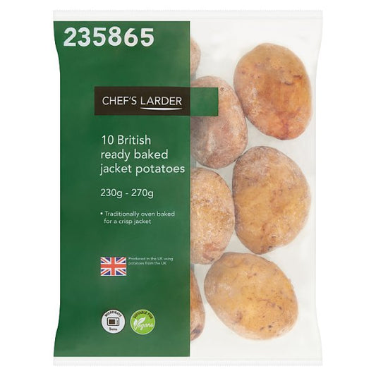 Chef's Larder 10 British Ready Baked Jacket Potatoes 2.3kg