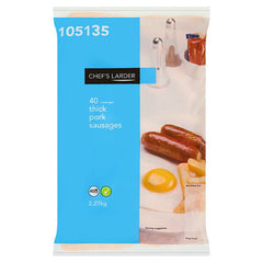 Chef's Larder 40 Thick Pork Sausages 2.27kg