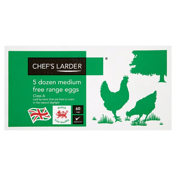 Chef's Larder 5 Dozen Medium Free Range Eggs