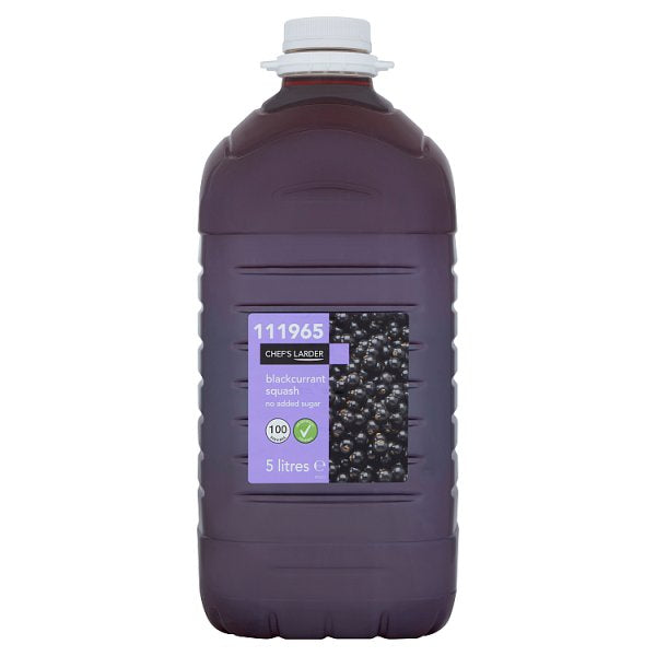 Chef's Larder Blackcurrant Squash No Added Sugar 5 Litres