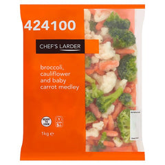 Chef's Larder Broccoli, Cauliflower and Baby Carrot Medley 1kg