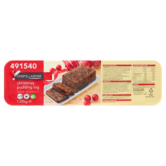 Chef's Larder Christmas Pudding Log 1.25kg