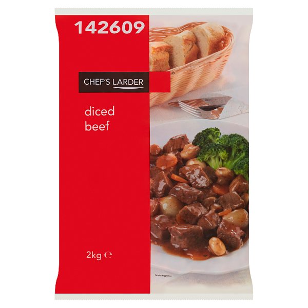 Chef's Larder Diced Beef 2kg