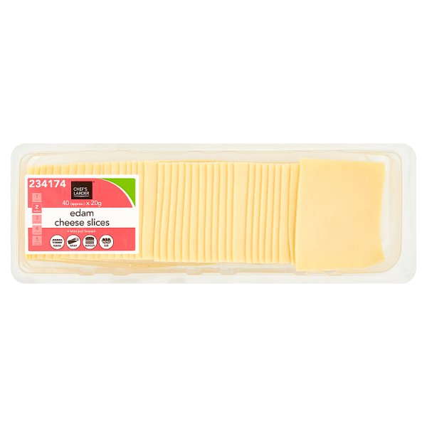 Chef's Larder Edam Cheese Slices 800g