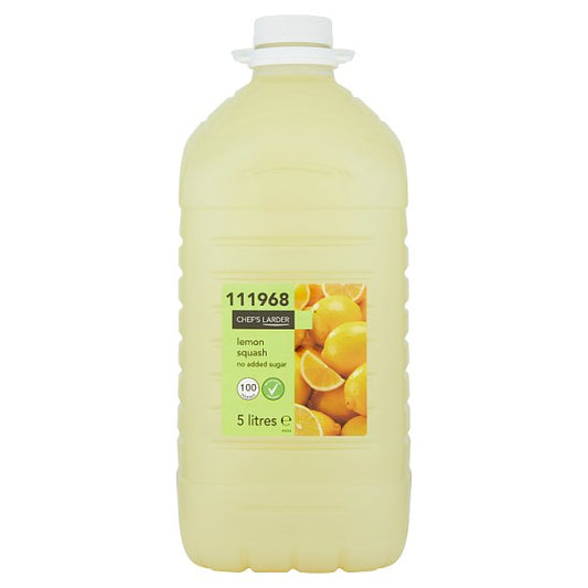 Chef's Larder Lemon Squash No Added Sugar 5 Litres