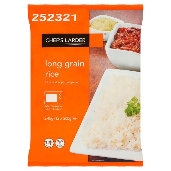 Chef's Larder Long Grain Rice 12 x 200g (2.4kg)