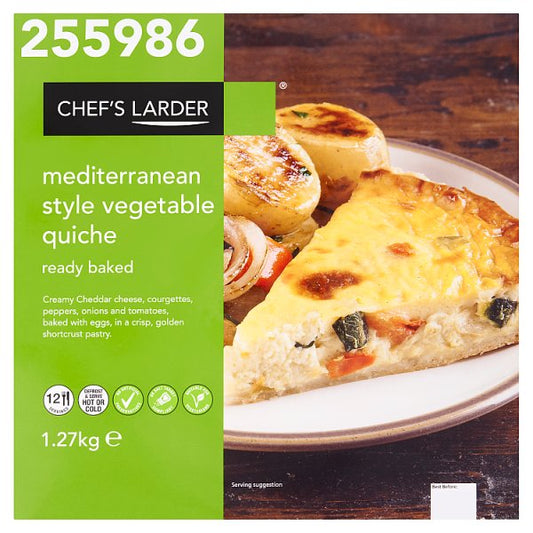 Chef's Larder Mediterranean Style Vegetable Quiche 1.27kg