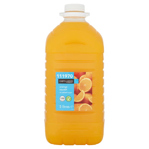 Chef's Larder Orange Squash No Added Sugar 5 Litres