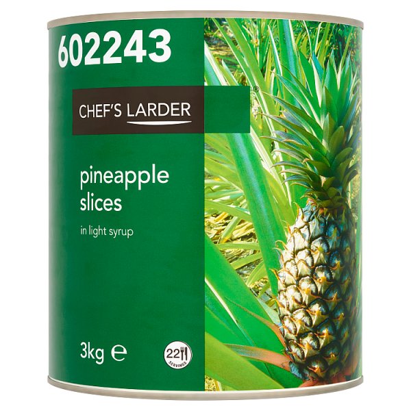 Chef's Larder Pineapple Slices in Light Syrup 3kg