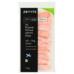 Chef's Larder Premium 10 Scottish Farmed Salmon Fillets 1.4kg