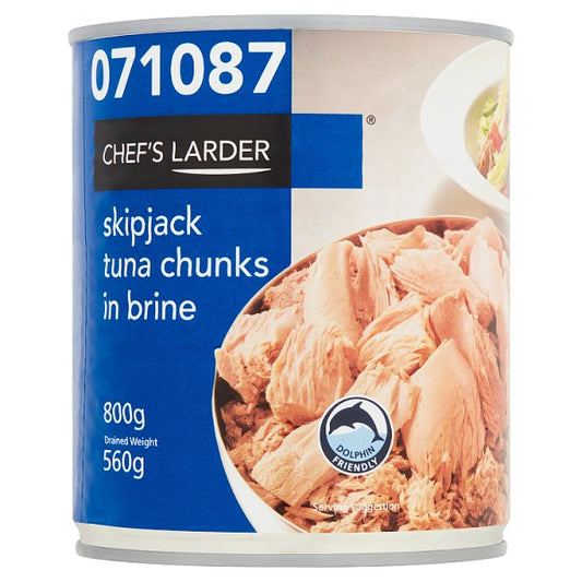 Chef's Larder Skipjack Tuna Chunks in Brine 800g