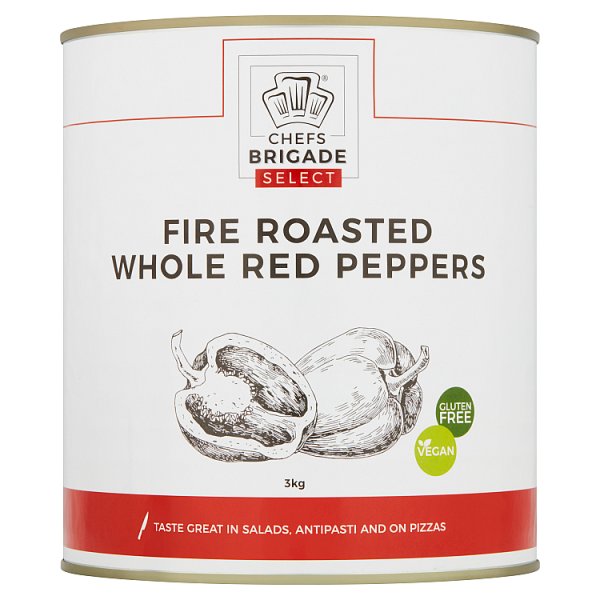 Chefs Brigade Select Fire Roasted Whole Red Peppers 3kg