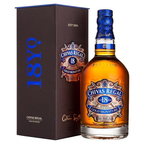 Chivas Regal 18 Year Old Gold Signature Blended Scotch Whisky 70cl