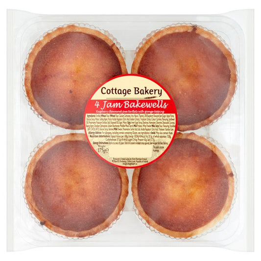 Cottage Bakery 4 Jam Bakewells 175g