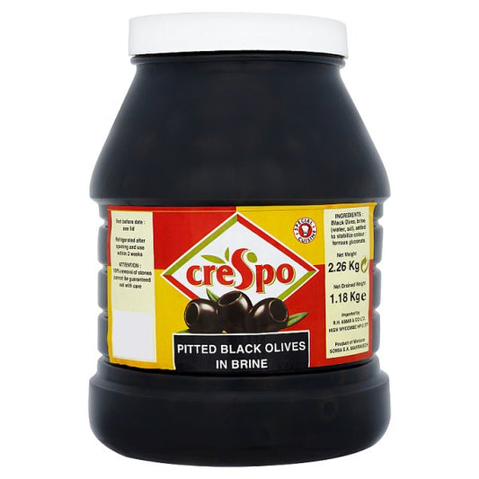 Crespo Pitted Black Olives in Brine 2.26kg