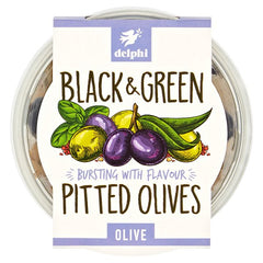 Delphi Black & Green Pitted Olives Olive 160g