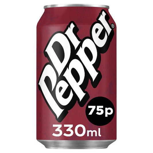 Dr Pepper 330ml PMP 75p