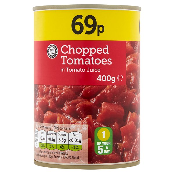 Euro Shopper Chopped Tomatoes in Tomato Juice 400g