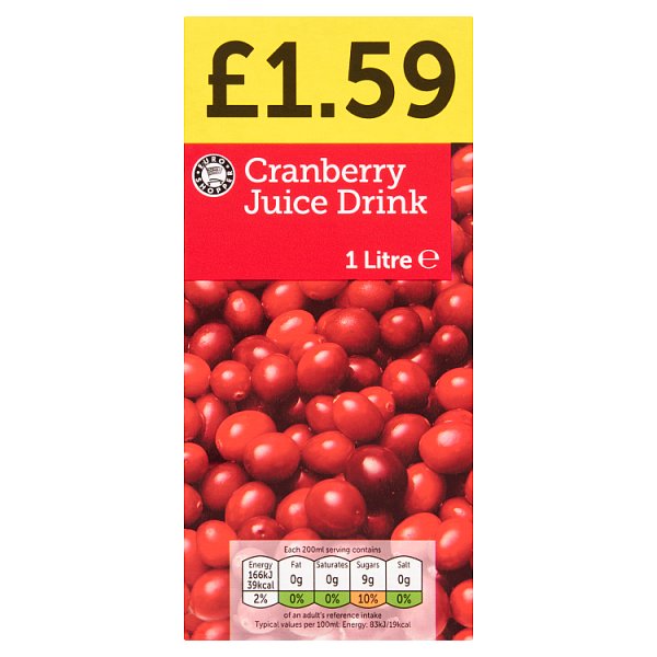 Euro Shopper Cranberry Juice Drink 1 Litre