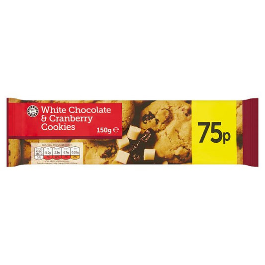 Euro Shopper White Chocolate & Cranberry Cookies 150g