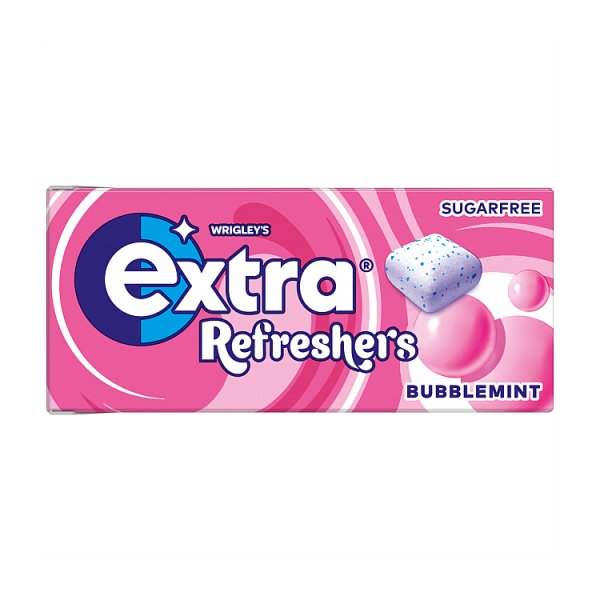 Extra Refreshers Bubblemint Sugarfree Chewing Gum Handy Box 7 Pieces