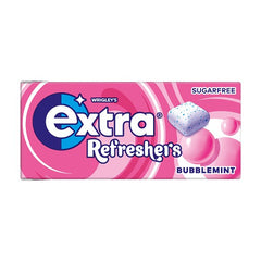 Extra Refreshers Bubblemint Sugarfree Chewing Gum Handy Box 7 Pieces