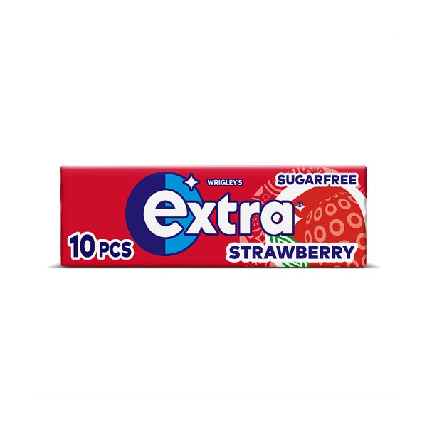 Extra Strawberry Flavour Sugarfree Chewing Gum 10 Pieces