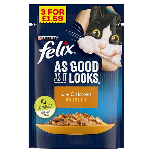 Felix As Good As It Looks with Chicken in Jelly 100g