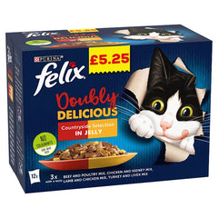 Felix Doubly Delicious Countryside Selection in Jelly 12 x 100g (1.2kg)