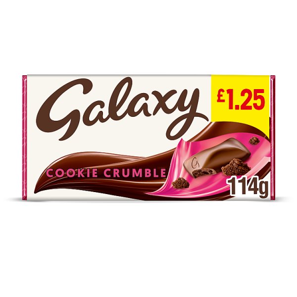 Galaxy Cookie Crumble & Milk Chocolate Block Bar 114g