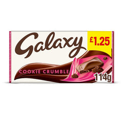 Galaxy Cookie Crumble & Milk Chocolate Block Bar 114g