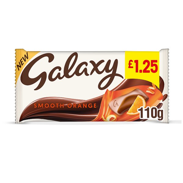 Galaxy Orange Milk Chocolate Block Bar 110g